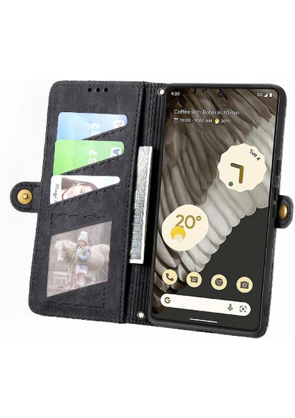 Google Piksel 7 Pro Için Flip Case Basit Iş Cüzdan Kapak Kılıfı (Yurt Dışından) modelleri