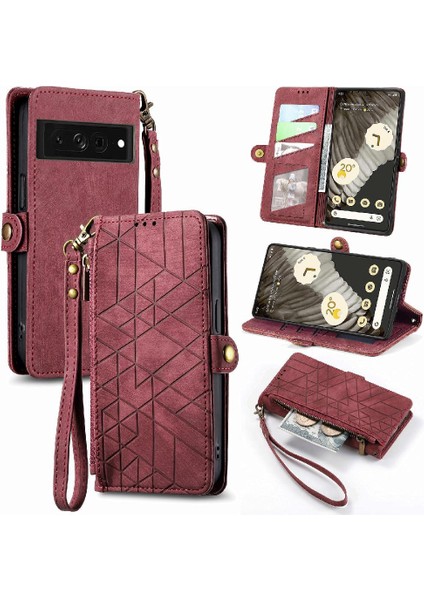 Google Piksel 7 Pro Için Flip Case Basit Iş Cüzdan Kapak Kılıfı (Yurt Dışından) modelleri