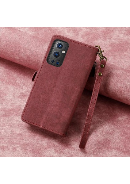 Oneplus 9 Pro Için Flip Case Cüzdan Darbeye Deri Kılıf Kapak Çevirin (Yurt Dışından)