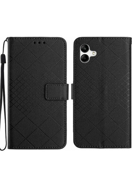 Samsung Galaxy A05 Manyetik Kapak Için Flip Case Kart Yuvası Standı Elmas Pu (Yurt Dışından)