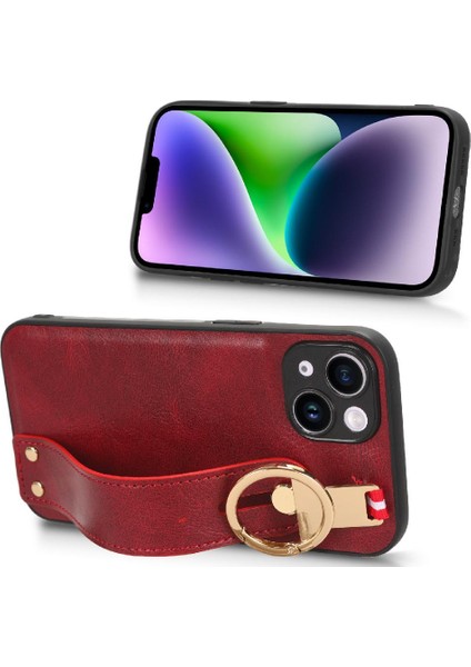 IPhone 13 Mini Bilek Kayışı Premium Pu Deri Uyumluluk Için Kılıf (Yurt Dışından)