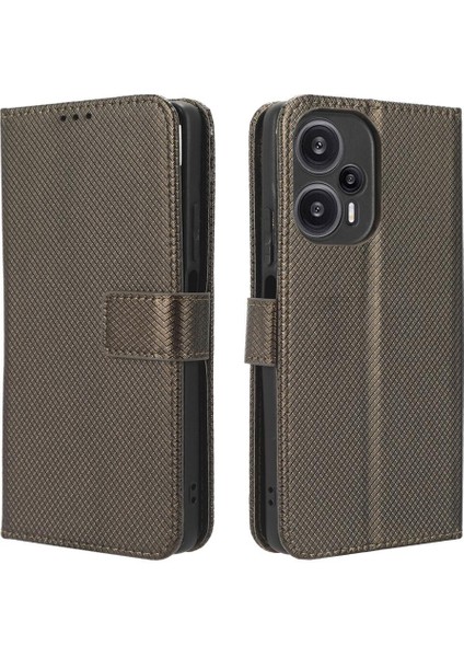 Xiaomi Poco F5 5g Kickstand Kapak Manyetik Cüzdan Kart Tutucu (Yurt Dışından)