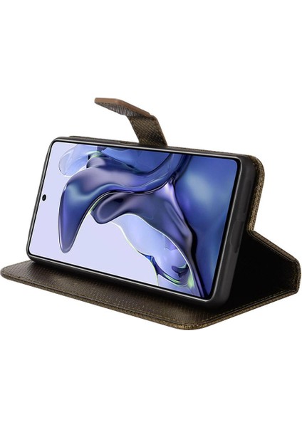 Xiaomi 11T/11T Pro Kapak Kickstand Manyetik Cüzdan Kart Tutucu (Yurt Dışından)