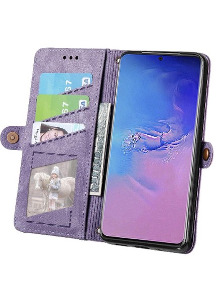 Samsung Galaxy S20 Ultra Darbeye Deri Kılıf Için Flip Case Basit (Yurt Dışından)