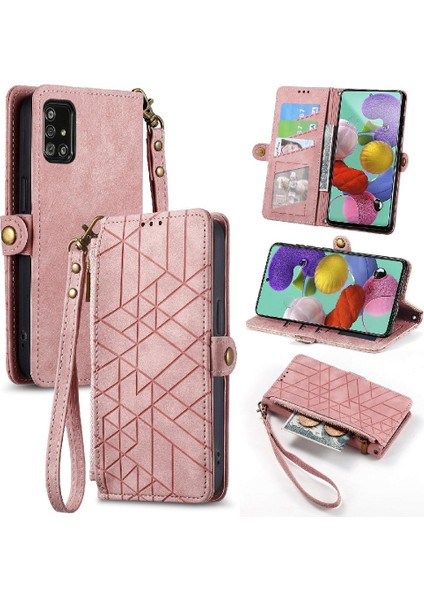 Samsung Galaxy A51 5g Için Flip Case Cüzdan Kapak Çevirin Deri Kılıf Basit (Yurt Dışından)