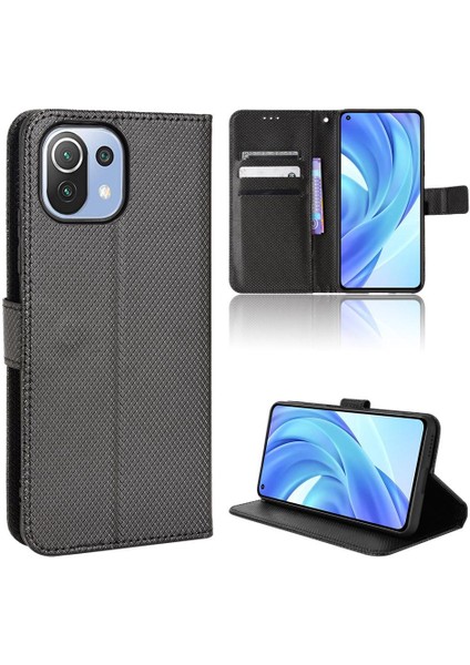 Xiaomi 11 Lite Manyetik Cüzdan Kickstand Kapak Kart Tutucu Için Kılıf (Yurt Dışından)