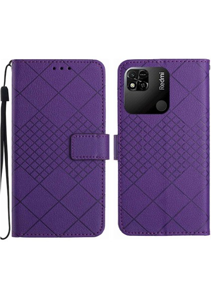 El Kayışı Cüzdan Pu ile Xiaomi Redmi 9c Manyetik Kapak Için Flip Case (Yurt Dışından)
