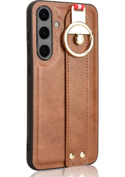 Samsung Galaxy S24 Artı Bilek Kayışı Premium Pu Deri Kılıf (Yurt Dışından)