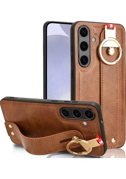 Samsung Galaxy S24 Artı Bilek Kayışı Premium Pu Deri Kılıf (Yurt Dışından)