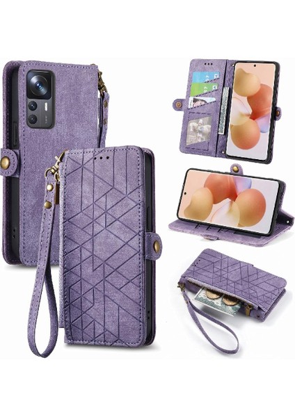 Xiaomi 12T Cüzdan Flip Kapak Için Flip Case Darbeye Basit Iş (Yurt Dışından)