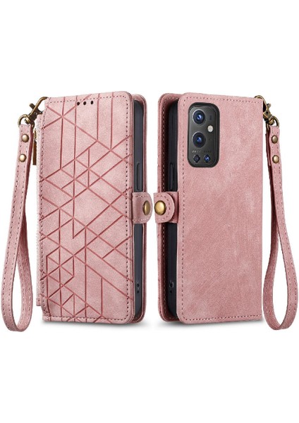 Oneplus 9 Pro Için Flip Case Cüzdan Darbeye Deri Kılıf Kapak Çevirin (Yurt Dışından)