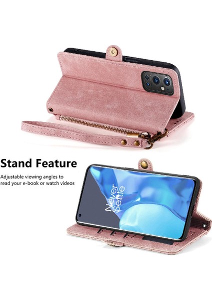 Oneplus 9 Pro Için Flip Case Cüzdan Darbeye Deri Kılıf Kapak Çevirin (Yurt Dışından)
