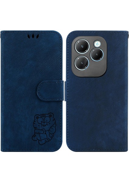 Infinix Sıcak 40 Pro Flip Folio Kabartmalı Sevimli Kaplan Tutucu Kapak Için Kılıf (Yurt Dışından)