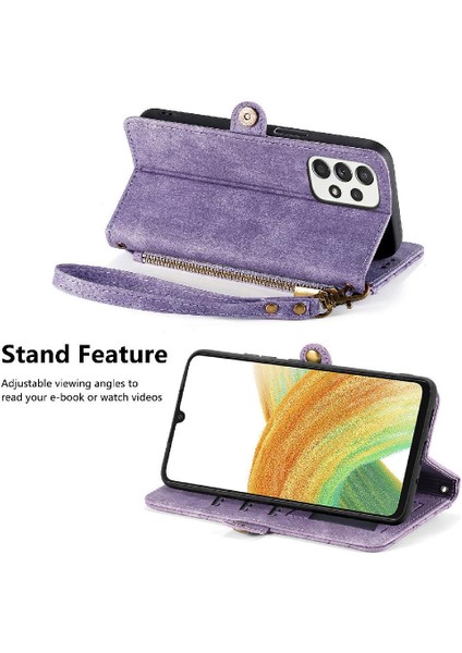 Samsung Galaxy A33 5g Için Flip Case Darbeye Basit Iş Kapak Çevirin (Yurt Dışından)