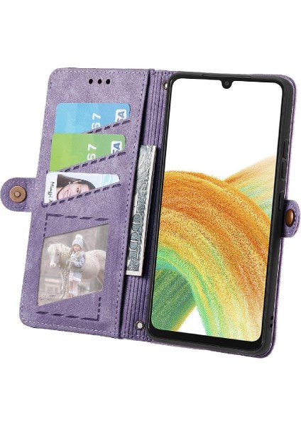 Samsung Galaxy A33 5g Için Flip Case Darbeye Basit Iş Kapak Çevirin (Yurt Dışından)