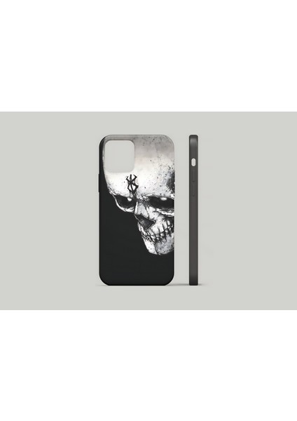 Apple iPhone 15 Pro Uyumlu Anime Berserk Skull Tasarım Uv Baskı Lansman Kılıf