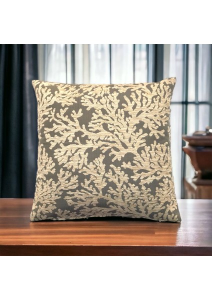 Mercan Desenli Krem Kırlent Kılıfı Seti -2 Adet 45CM*45CM