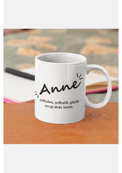 Anne Yazılı Şefkatli Kupa Bardak