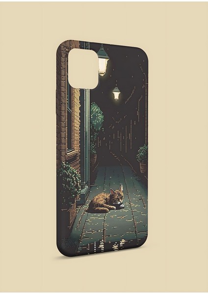 Apple iPhone 15 Pro Max Uyumlu Sokak Kedisi Tasarım Uv Baskı Lansman Kılıf