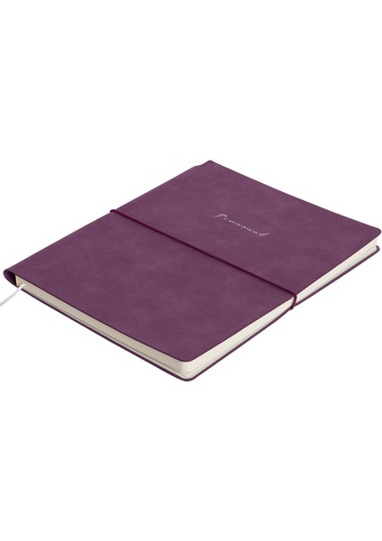 Kuka Vegan Deri Esnek Kapaklı Lastikli Planlayıcı Çizgili Not Defteri 19 x 25 cm Mor modelleri