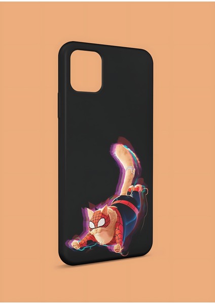 Apple iPhone Xr Uyumlu Spider-Cat Tasarım Uv Baskı Lansman Kılıf