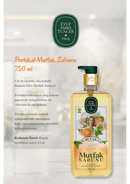 3 Adet Portakal Kokulu Mutfak Sabunu 750 ml ve Rosıe Pamuk