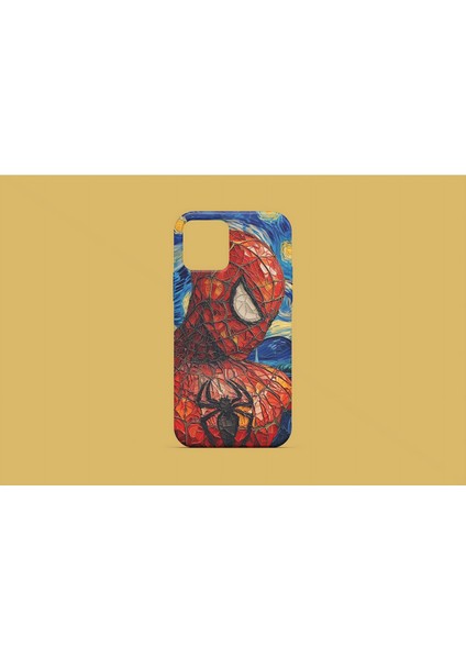 Apple iPhone 12 Mini Uyumlu Spider-Gogh Tasarım Uv Baskı Lansman Kılıf