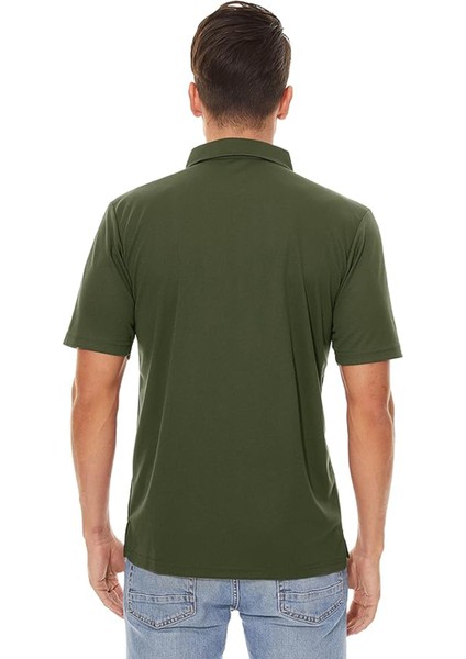 Erkek Golf Dry Fit Classic Tenis Casual Polo Yaka T-Shirt
