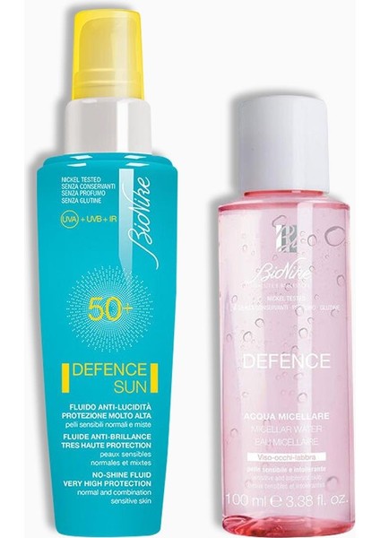 Defence Sun Spf50 Güneş Koruyucu Krem 50 Ml + Defence Micellar Water 100 Ml