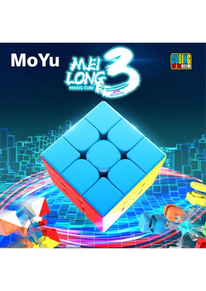 Moyu Meilong 3c Speed 3x3 Zeka Küpü Akıl Küpü Küp Yapışkansız