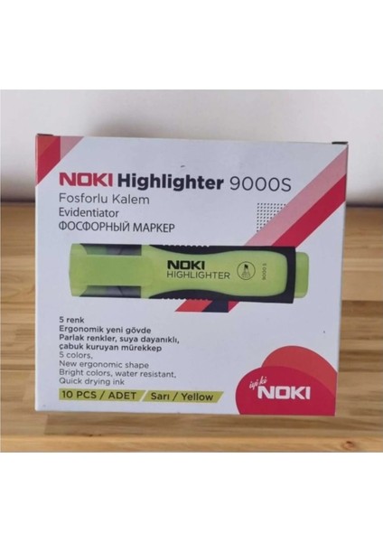 Noki Highligter 9000S Sarı Fosforlu Kalem