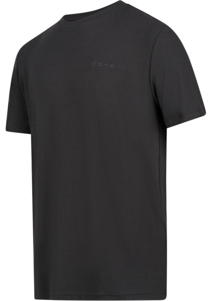 Sıfır Yaka T-Shirt Koyu Antrasit Kalei