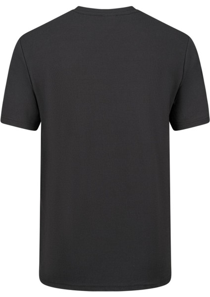 Sıfır Yaka T-Shirt Koyu Antrasit Kalei