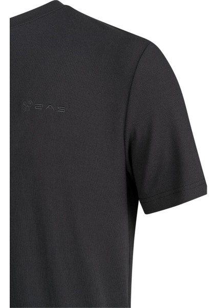 Sıfır Yaka T-Shirt Koyu Antrasit Kalei