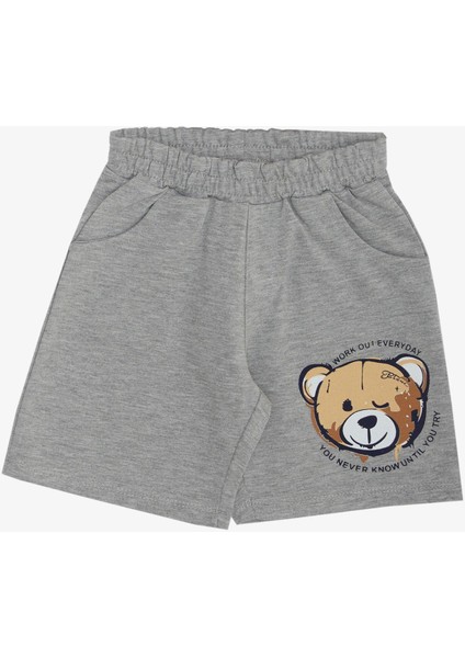 Erkek Çocuk Şortlu Takım Mutlu Ayıcık Baskılı 2-6 Yaş, Sarı fırsatları