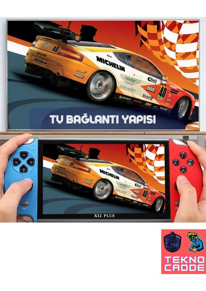 X12 Plus 7inç LCD Hd Ekran 10000+ Oyunlu Retro Arcade Oyun Konsolu Atari modelleri