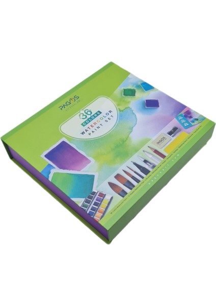 Çantalı Metal Kutulu 36 'lı Profesyonel Sulu Boya Seti 300 gr Defter + Fırça ve Kalemler indirimleri