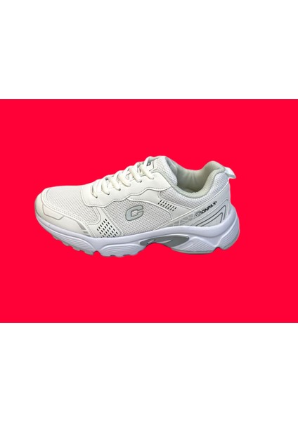 Kafkaslar Düz Beyaz Ortopedik Günlük Koşu Sneakers Spor Ayakkabı