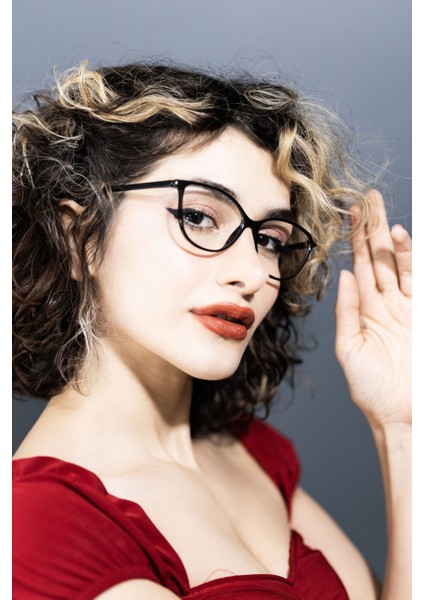 Tekno Trust Siyah Darell Black Mavi Işık Korumalı Gözlük 8401 0101 52 16 135 Cat Eye 52 Şeffaf UV400 Cam Siyah fırsatları