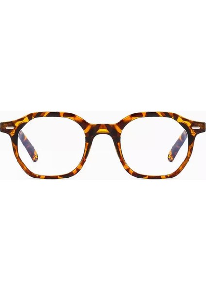 Tekno Trust Kahverengi Talo Mavi Işık Korumalı Vintage Retro Gözlük Leopar UV400 45