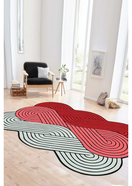 Dijital Baskılı Kaymaz Taban Yıkanabilir Lazer Kesim Yolluk Mutfak Salon Halısı, N-Lazer-15-Kırmızı, fiyatları