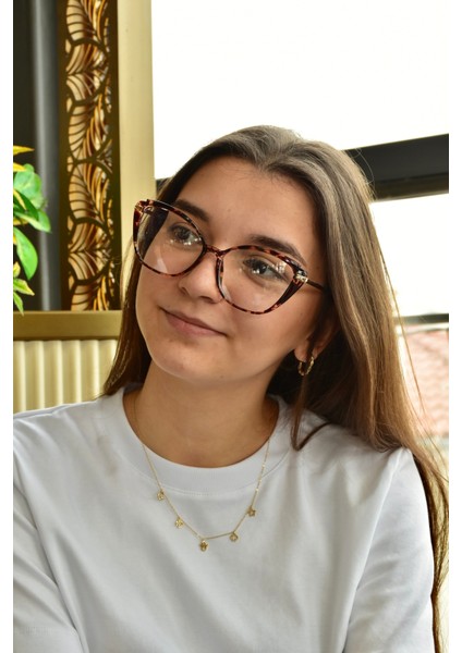 Tekno Trust Şeffaf Tyler Unisex Kadın Erkek Leopar Mavi Işık Korumalı Blue Block Yeni Sezon Gözlük Leopar 52 U fiyatları