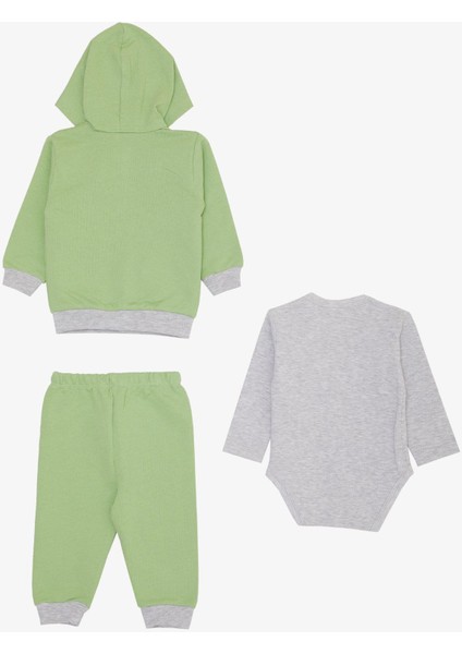 Erkek Bebek Zıbınlı 3 Lü Takım Sevimli Dalmaçyalı Gözlüklü Köpekçik Nakışlı 4 Ay-1 Yaş, Yeşil fiyatları