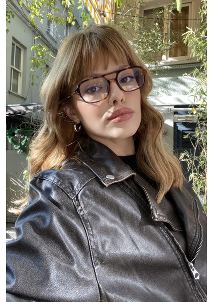 Tekno Trust UV400 Ice Cube Mavi Işık Korumalı Gözlük Blue Block / Ren Eyewear Turuncu Leopar Plastik 51 Dikdör fiyatları
