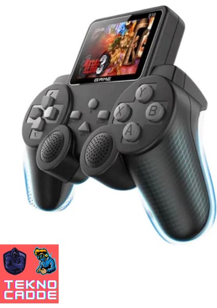 S10 Mini Ekranlı 500+ Oyunlu Retro Arcade Oyun Konsolu Atari Gamepad Ikinci Kol