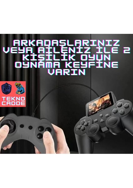 S10 Mini Ekranlı 500+ Oyunlu Retro Arcade Oyun Konsolu Atari Gamepad Ikinci Kol