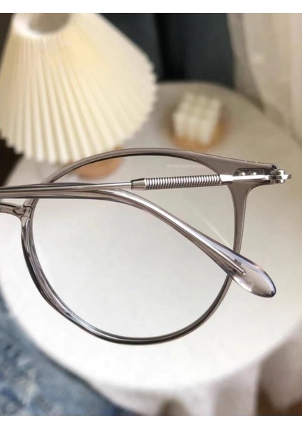 Tekno Trust Mavi Işık Koruyucu Gözlük Unisex Ekran Gözlüğü Optik Uyumlu Camı Değişir Vintage Füme Çerçeve Oval