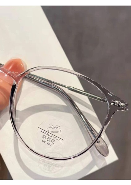 Tekno Trust Mavi Işık Koruyucu Gözlük Unisex Ekran Gözlüğü Optik Uyumlu Camı Değişir Vintage Füme Çerçeve Oval