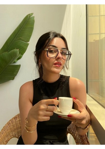 Tekno Trust Siyah Kare Mavi Işık Korumalı Unisex Gözlük Siyah Çerçeve Dikdörtgen 52 Siyah Cam UV400 Şeffaf fiyatları