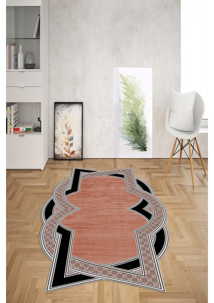 Dijital Baskılı Kaymaz Taban Yıkanabilir Lazer Kesim Yolluk Mutfak Salon Halısı, N-Lazer-30-Kahve, fiyatları